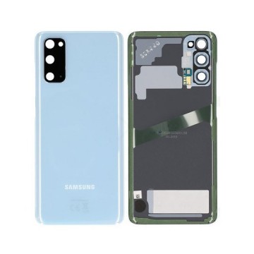 Vitre arrière pour Samsung Galaxy Note 20 Bleu avec lentille caméra