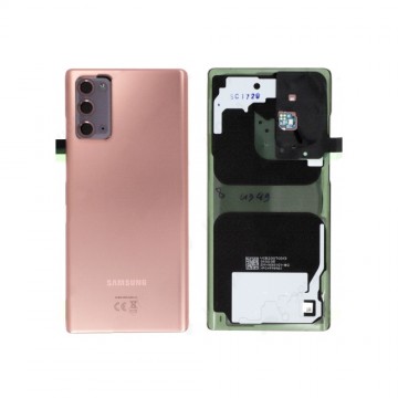 Vitre arrière pour Samsung Galaxy Note 20 Rose avec lentille caméra