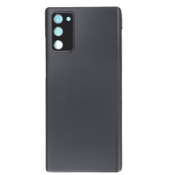Vitre arrière pour Samsung Galaxy Note 20 Noir avec lentille caméra