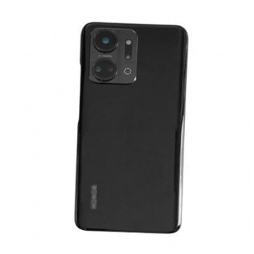 Vitre arrière pour Honor X7A Noir avec lentille caméra