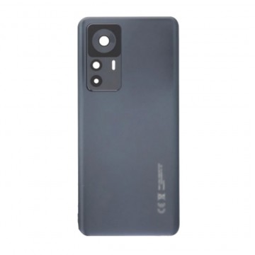Vitre arrière ( Cache batterie)  avec lentille caméra pour Xiaomi 12T Noir