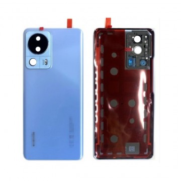Vitre arrière (cache battérie) avec lentille caméra arrière pour Xiaomi 13 lite Bleu