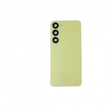 Vitre arrière pour Samsung Galaxy S23 Jaune avec lentille caméra
