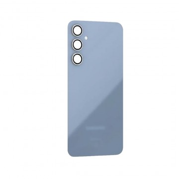 Vitre arrière pour Samsung Galaxy S23FE Bleu avec lentille caméra