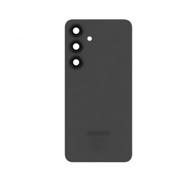 Vitre arrière pour Samsung Galaxy S24 (S921B) Noir avec lentille caméra