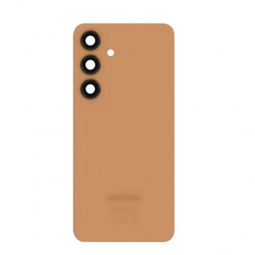 Vitre arrière pour Samsung Galaxy S24 (S921B) Orange avec lentille caméra