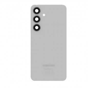 Vitre arrière pour Samsung Galaxy S24 (S921B) Argent avec lentille caméra