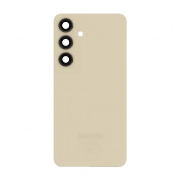 Vitre arrière pour Samsung Galaxy S24 (S921B) Créme avec lentille caméra