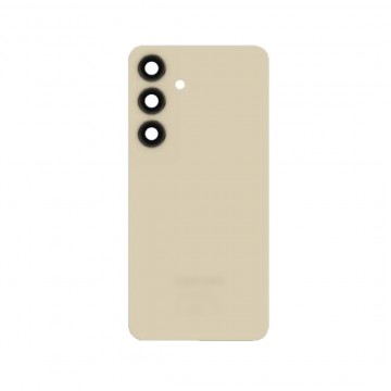 Vitre arrière pour Samsung Galaxy S24 Plus (S921B) Créme avec lentille caméra