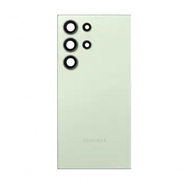 Vitre arrière pour Samsung Galaxy S24 Ultra (S928B) Titane Vert avec lentille caméra