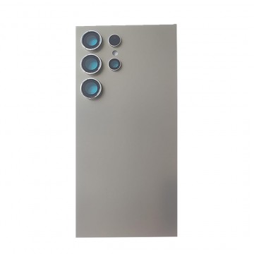 Vitre arrière pour Samsung Galaxy S24 Ultra (S928B) Titane Gris avec lentille caméra