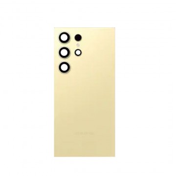 Vitre arrière pour Samsung Galaxy S24 Ultra (S928B) Ambre Titane avec lentille caméra