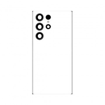 Vitre arrière pour Samsung Galaxy S24 Ultra (S928B) Blanc avec lentille caméra