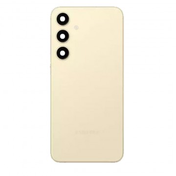 Vitre arrière pour Samsung Galaxy S24 Plus (S921B) Jaune avec lentille caméra
