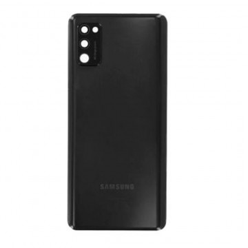 Vitre arrière pour Samsung Galaxy A41 (A415) Noir avec lentille caméra