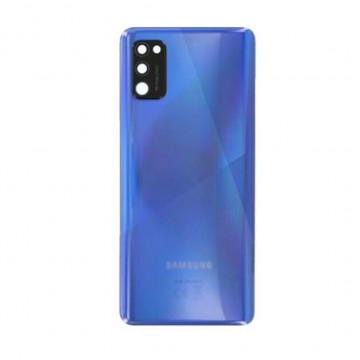 Vitre arrière pour Samsung Galaxy A41 (A415) Bleu avec lentille caméra