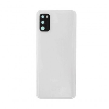Vitre arrière pour Samsung Galaxy A41 (A415) Blanc avec lentille caméra