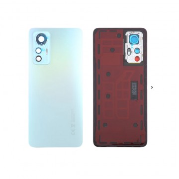 Vitre arrière (Cache batterie) avec lentille camera) pour Xiaomi 12 Lite Bleu