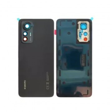 Vitre arrière pour Xiaomi 12 Lite Noir avec lentille caméra