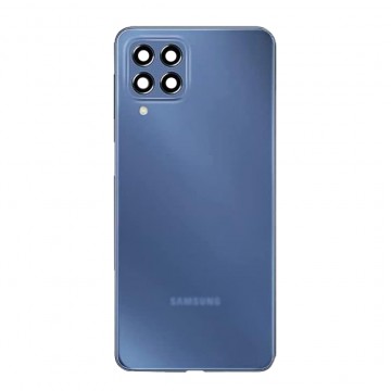 Vitre arrière pour Samsung Galaxy M53 5G Bleu avec lentille caméra
