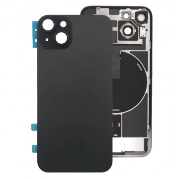 Vitre arrière (Cache batterie) pour iPhone 15 + Support + nfc Noir
