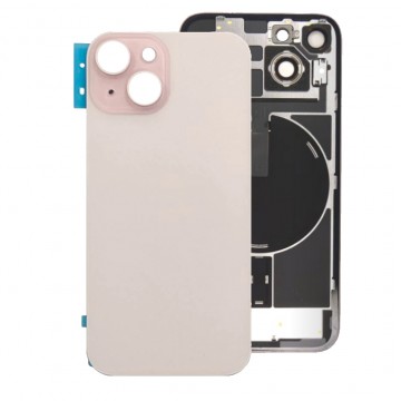 Vitre arrière pour iPhone 15 Rose NFC avec support