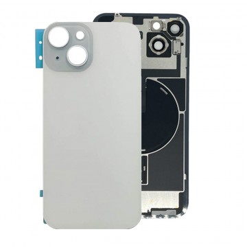 Vitre arrière pour iPhone 15 Bleu NFC avec support