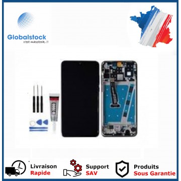 Ecran LCD + Vitre tactile sur châssis pour Huawei P30 Lite Noir + outils
