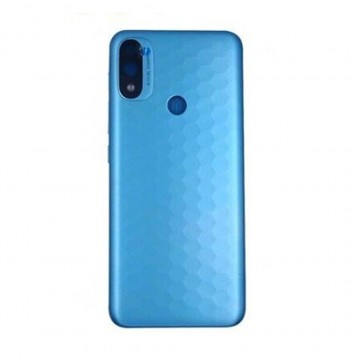 Vitre arrière pour Motorola Moto E20 Bleu avec lentille caméra