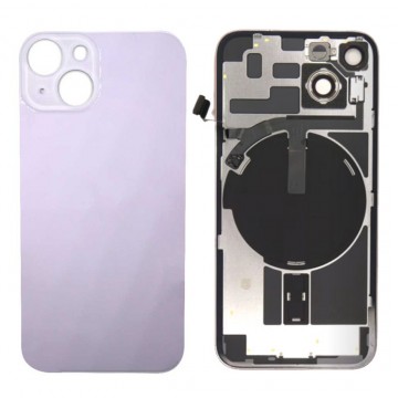 Vitre arrière pour iPhone 14 Violet NFC avec support