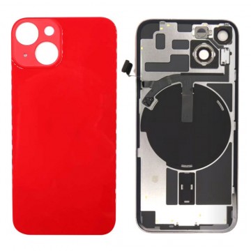 Vitre arrière pour iPhone 14 Rouge NFC avec support