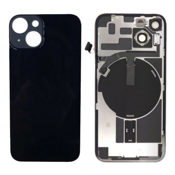 Vitre arrière pour iPhone 14 Noir NFC avec support