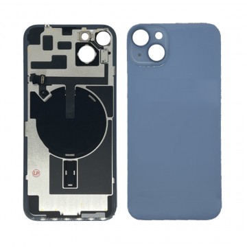 Vitre Arrière pour iPhone 14 Plus Bleu avec Support et NFC