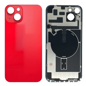 Vitre Arrière pour iPhone 14 Plus Rouge avec Support et NFC