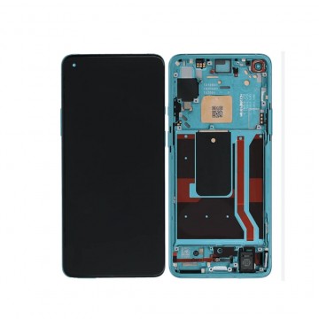Ecran LCD + Vitre tactile sur chassis pour Oneplus 8T Vert Aigue-Marine+ Outils