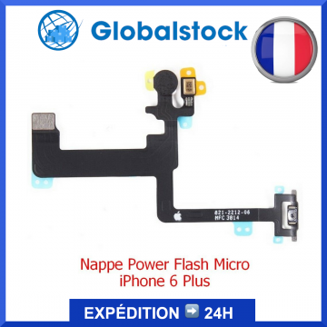 Nappe du Bouton Power On / Off + Micro + Flash pour iPhone 6 Plus