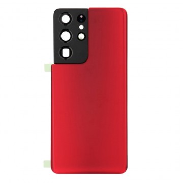 Vitre arrière pour Samsung Galaxy S21 ultra rouge
