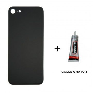 Vitre Arrière pour iPhone 8 en Noir avec Gros Trou