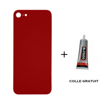 Vitre arrière pour iPhone 8 Rouge