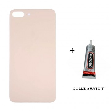 Vitre Arrière pour iPhone 8 Plus en Or avec Gros Trou