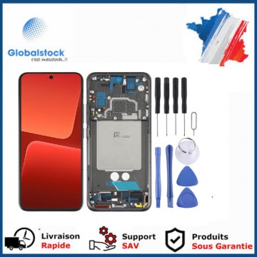 Ecran LCD + Vitre tactile sur châssis pour Xiaomi 13 TFT Noir+ Outils