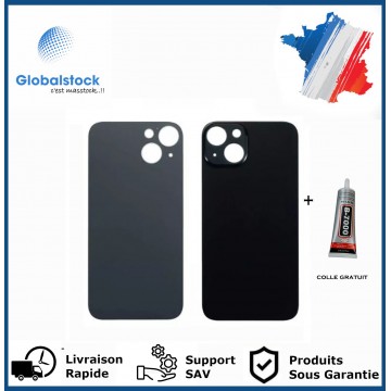 Vitre Arrière pour iPhone 13 Mini avec Gros Trou Noir et Adhésif