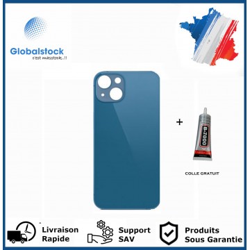 Vitre arrière pour iPhone 13 Mini Bleu