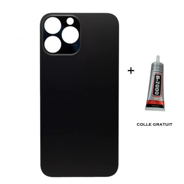 Vitre Arrière pour iPhone 13 Pro Max avec Gros Trou Noir et Adhésif
