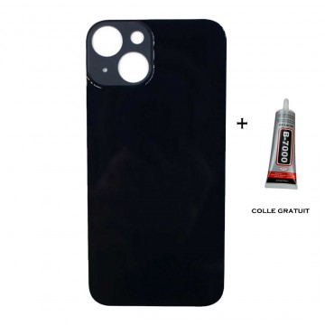 Vitre Arrière pour iPhone 14 avec Gros Trou Noir et Adhésif