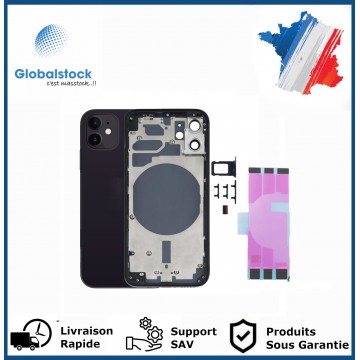 Châssis arrière pour IPhone 12 Mini Noir Nu