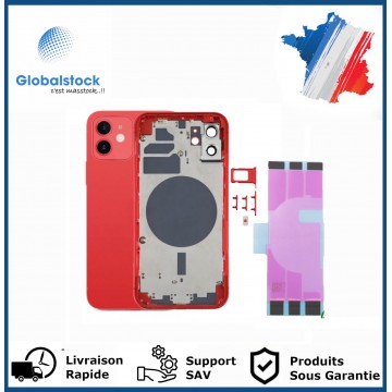 Chassis arrière pour IPhone 12 Rouge Nu