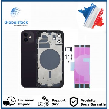 Chassis arrière pour IPhone 12 Noir Nu