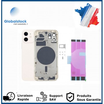 Châssis arrière pour IPhone 12 Blanc Nu