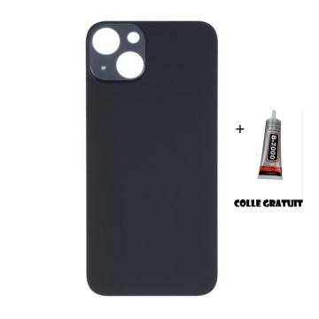 Vitre Arrière pour iPhone 14 Plus avec Gros Trou Noir et Adhésif